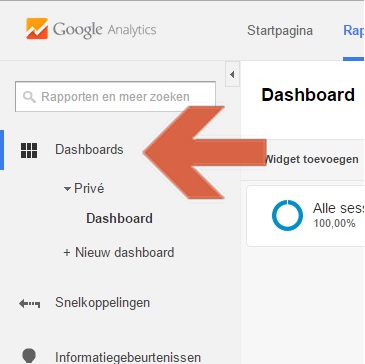 Google Analytics Dashboard voor Campus Recruiment